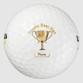 Trophy Cup for a Trophy 'Best Man'. Golf Balls