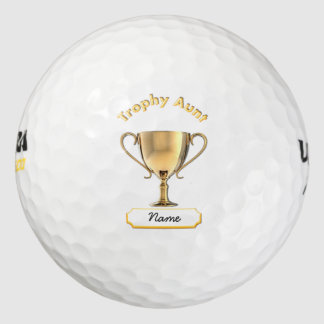 Trophy Cup for an 'Aunt'. Golf Balls