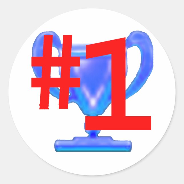 Trophy Cup jGibney The MUSEUM Zazzle Gifts Classic Round Sticker (Front)