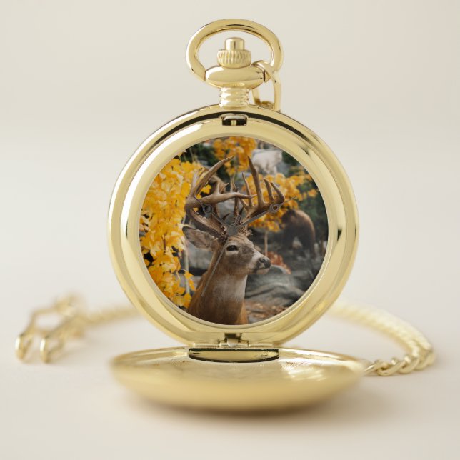 Trophy Deer  Pocket Watch (Inside)