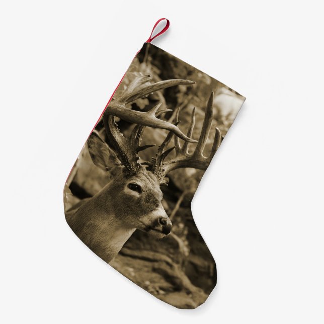 Trophy Deer Small Christmas Stocking (Front (Hanging))