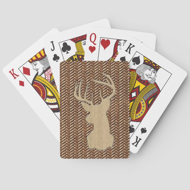 Trophy Deer with Antlers Poker Cards (Back)