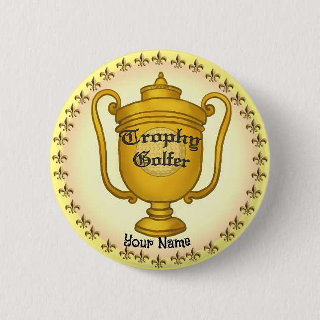 Trophy Golfer golf Button (Front)