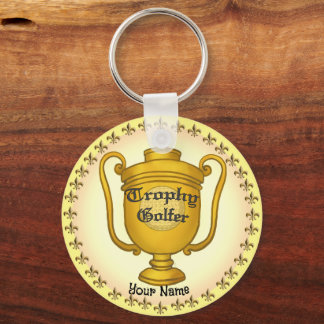 Trophy Golfer golf Keychain