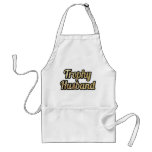 Trophy Husband Black and Gold Glittery Adult Apron