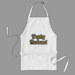 Trophy Husband Black and Gold Glittery Adult Apron
