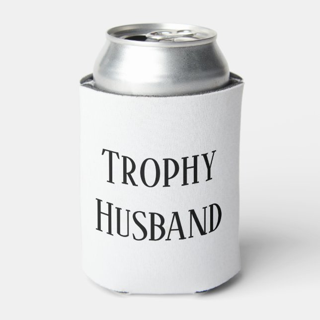 Trophy Husband Christmas Gift Can Cooler (Can Front)