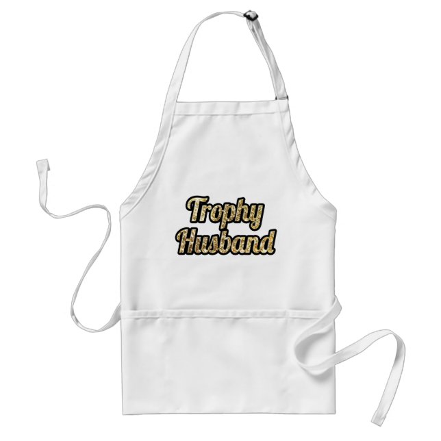 Trophy Husband Funny Cute BBQ Cooking Apron (Front)