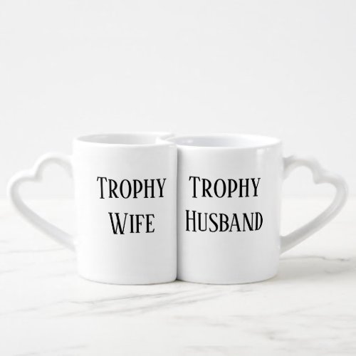 Trophy HusbandTrophy Wife Nesting Coffee Mugs