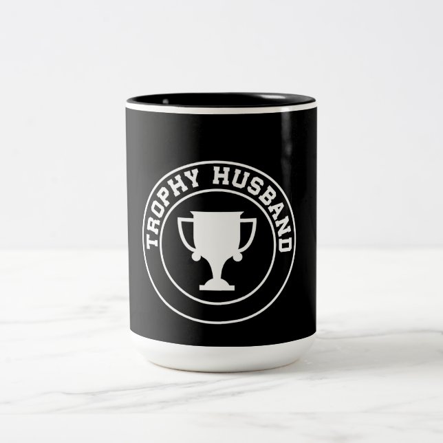 Trophy Husband Two-Tone Coffee Mug (Center)