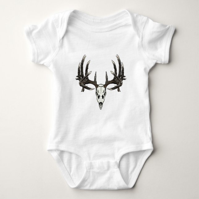 Trophy Whitetail buck Baby Bodysuit (Front)