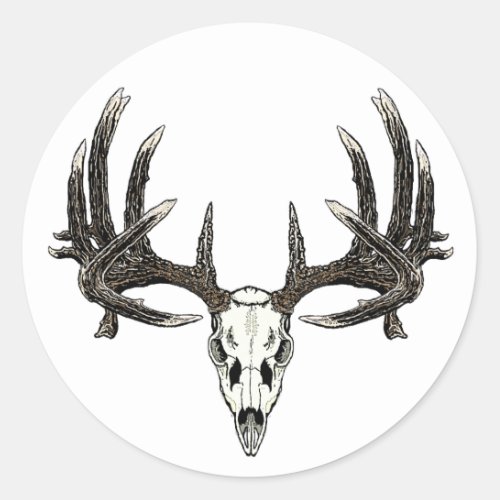 Trophy Whitetail buck Classic Round Sticker