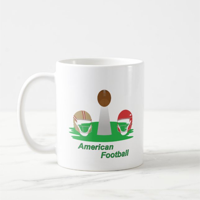 Trophy with american football helmets coffee mug (Left)