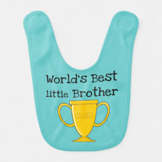 Trophy World's Best Little Brother Bib
