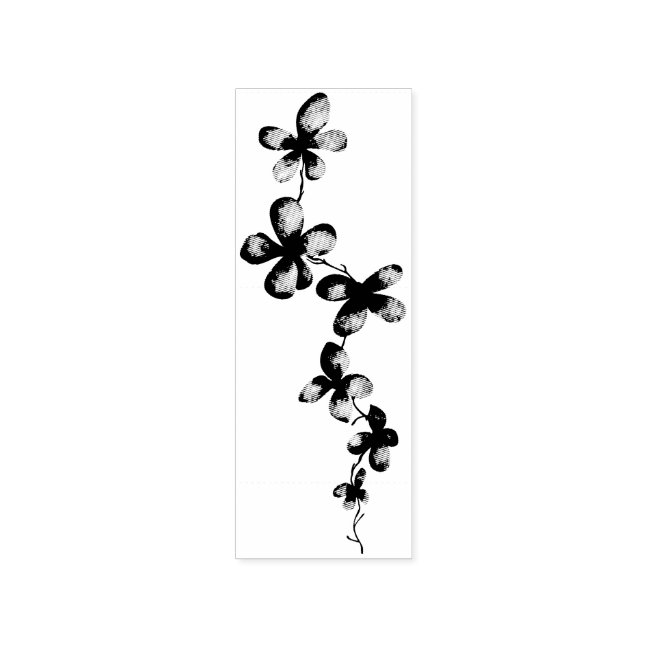 Tropic Botanical Flower Rubber Stamp