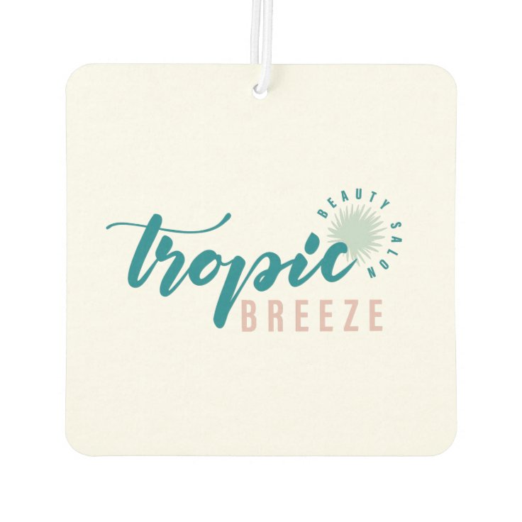 Tropic Breeze Teal Mint & Pink Company Logo Air Freshener Zazzle