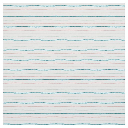 Tropic Breeze Teal Mint & Pink Striped Pattern Fabric