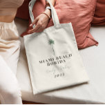 Tropic Destination Palm Tree Wedding Welcome  Tote Bag<br><div class="desc">Tropic Destination Palm Tree Wedding Welcome Tote Bag. 

Have fast and easy party favors without the high price. This Tropic Destination Palm Tree Wedding Welcome Tote Bag is the perfect way to make the event you are planning #unforgettable!</div>