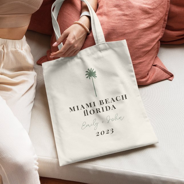 Tropic Destination Palm Tree Wedding Welcome  Tote Bag (Creator Uploaded)