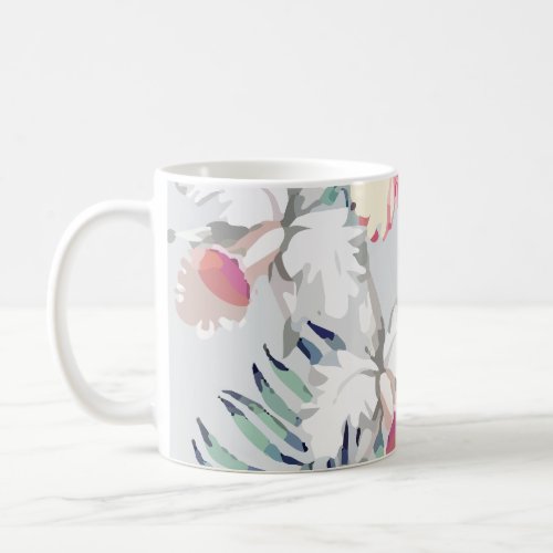 Tropic Exotic Hibiscus Flowers Orchid Coffee Mug