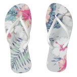 Tropic Exotic Hibiscus Flowers Orchid Flip Flops at Zazzle