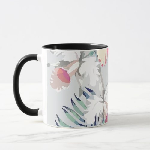 Tropic Exotic Hibiscus Flowers Orchid Mug