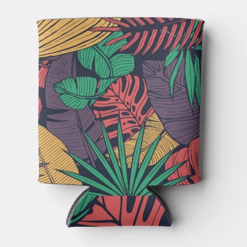 Tropic Floral Cool Vintage Wallpaper Can Cooler
