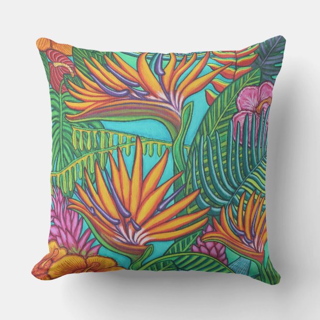 Tropic Gems Outdoor Throw Pillow, Pillow (Front)