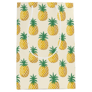 Tropic Gold Pineapple Yellow Hues Medium Gift Bag