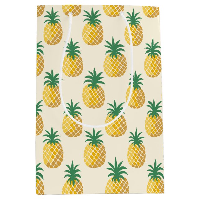 Tropic Gold Pineapple Yellow Hues Medium Gift Bag (Front)
