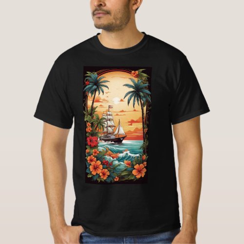 Tropic Ink Threads Embrace the Artistry of Sailor T_Shirt