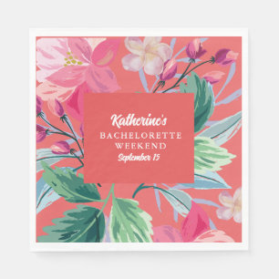 Tropic like its hot orange Bachelorette party Napkins