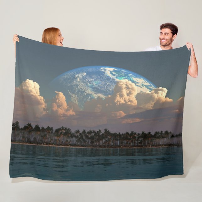 Tropic of Aquarius Fleece Blanket (In Situ)
