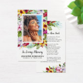 Tropic Photo Funeral Memorial Prayer (Desk)