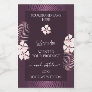 Tropic Purple Product Labels White Hawaii Flowers