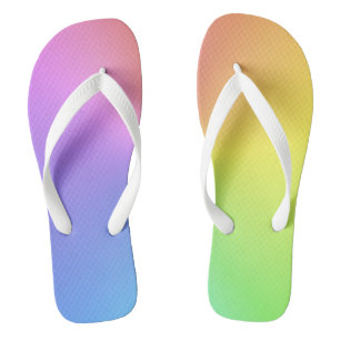 Tropic Rainbow Colors Flip Flops