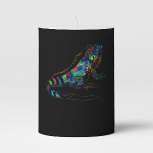 Tropic Reptile Zoo Keeper Gift Idea Iguana Premium Pillar Candle