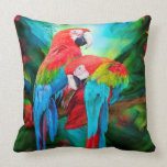 Tropic Spirits - Macaws Art Designer Pillow