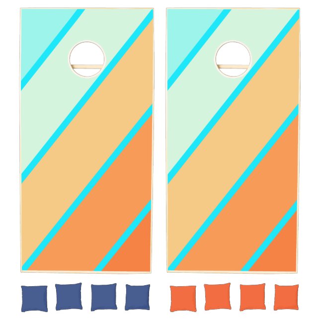 Tropic Splash Bold Striped Cornhole Set (Set)