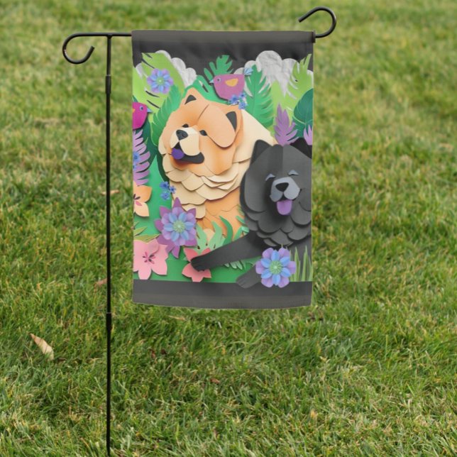 TROPIC TANGO red black chow  Garden Flag (Creator Uploaded)