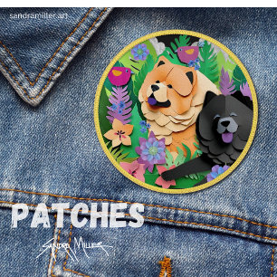 TROPIC TANGO red black chow Patch