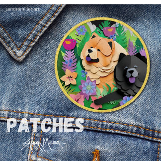 TROPIC TANGO red black chow  Patch