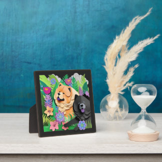 TROPIC TANGO red black chow  Plaque