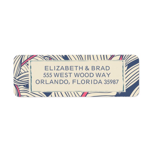 Tropic Vibes Hawaiian Island Beach Wedding Label (Front)