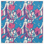 Tropic wild flowers pattern. fabric