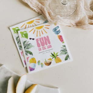 Tropical 1st Birthday Paper Napkin