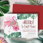 Tropical 40th Birthday Party Invitation Template<br><div class="desc">Celebrate turning 40 with flair using this tropical birthday party invitation template, perfect for fun and festive birthday party 40th ideas! Featuring hand-painted watercolor art of a pink flamingo and lush greenery, this birthday invite card is ideal for National Pink Flamingo Day, a Florida beach party, or tropical birthday party...</div>