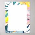 Tropical Abstract Art Personalized Poster Sign at Zazzle