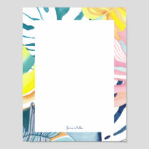 Tropical Abstract Art Personalized Poster Sign