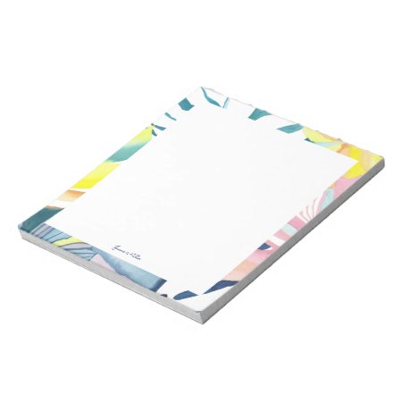 Tropical Abstract Art Personalized Stationery Notepad